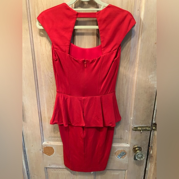 bebe Vibrant Red Mini Dress - Picture 2 of 3